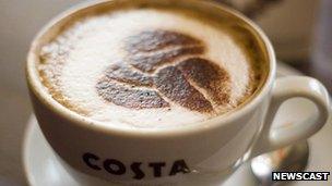 A Costa cappuccino