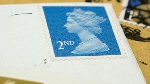 Second-class stamp