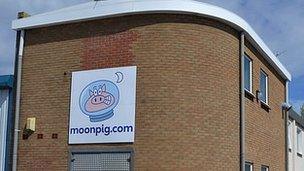 Moonpig warehouse in Guernsey