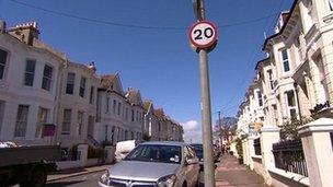 20mph zone in Brighton