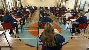 Children sitting 11-plus exam