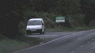 White van abandoned on Fathom Line