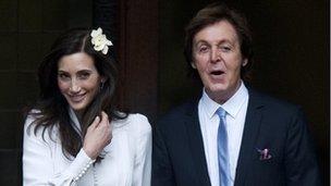 Sir Paul McCartney (right) and new wife Nancy Shevell