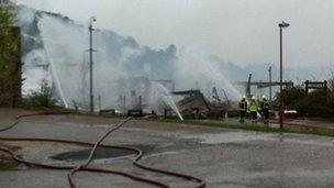 Firefighters tackle fire at Sheffield Ski Village