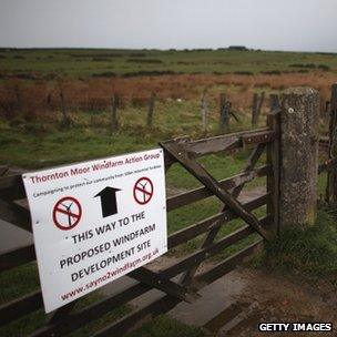 Protest notice on farm gate