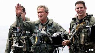 President Bush in a flight suit