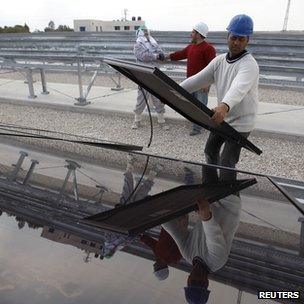 Solar panel installation