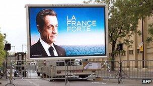 Sarkozy campaign hoarding in Avignon