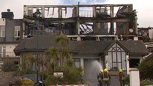 Falmouth Beach Hotel fire aftermath