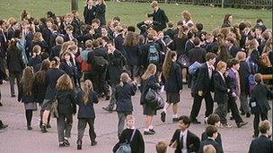 Pupils in playground