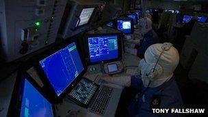 Operations room on HMS Dauntless