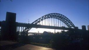 Tyne Bridge and Newcastle skyline