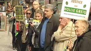 Protesters outside IPCC office