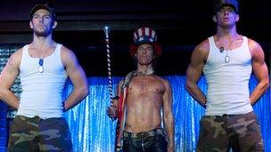 Alex Pettyfer, Matthew McConaughey and Channing Tatum in Magic Mike