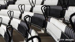 Abstract patterns in the black and white seats