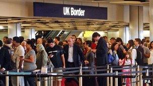 A queue at Heathrow on 30 April, 2012