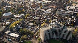 Arial view of Ashford