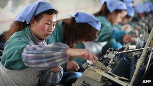 Chinese textile workers - file