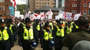 EDL in Luton march