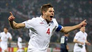 England and Liverpool player Steven Gerrard.