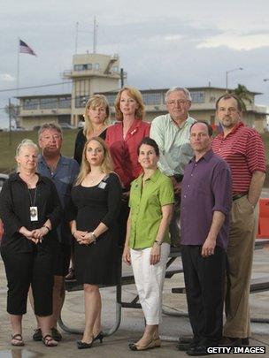 Relatives of 9/11 victims attending the hearing in Guantanamo Bay