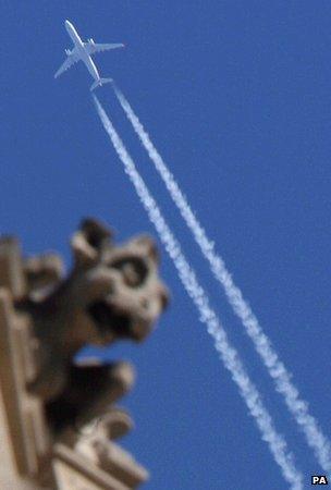 Plane and vapour trail