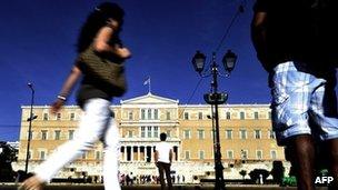 The Greek parliament in Athens