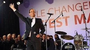 French President-elect Francois Hollande in Paris, 7 May 12