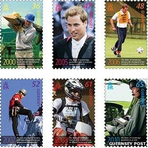 Stamp set featuring Prince William