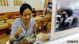 A picture of al-Jazeera correspondent Melissa Chan in their China bureau office in Beijing