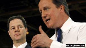 Nick Clegg and David Cameron