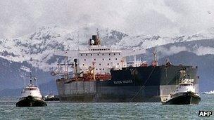 Exxon Valdez (File photo taken in April 1989)