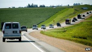 Obama's motorcade