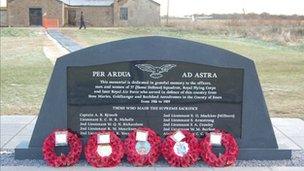 War memorial at Stow Maries Aerodrome