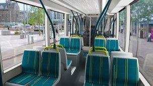 Interior of new trams