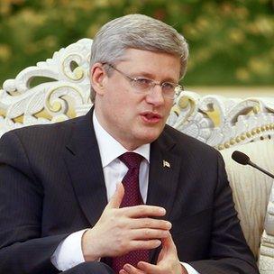 Canadian prime minister Stephen Harper