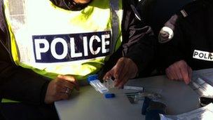 Roadside drug testing kit in France