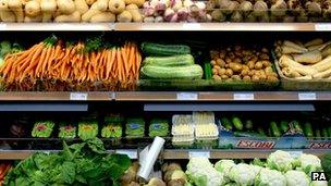 Fruit and veg in a farm shop