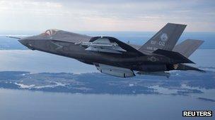 The US Marine Corps version of Lockheed Martin's F35 Joint Strike Fighter