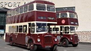 Vintage buses on show