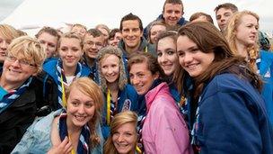 Bear Grylls at the 2011 World Scout Jamboree