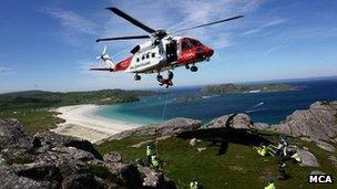 Coastguard helicopter