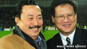 Major Cardiff City investor Vincent Tan and chairman Dato Chan Tien Ghee