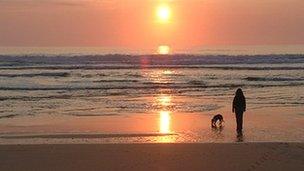 Filey Bay beach