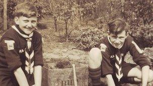 Two Boy scouts in 1954