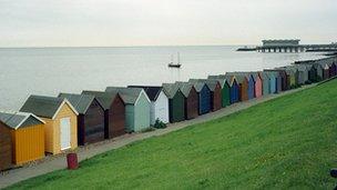 Beach huts at Herne Bay