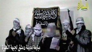 Screengrab of online video posted by al-Nusra Front