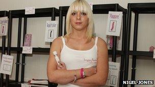 Kylie Jones, 24, manager of Happy Bunny