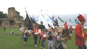 Rehearsals at Flint Castle