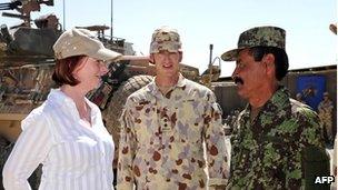 Australian Prime Minister Julia Gillard in Afghanistan (October 2010)